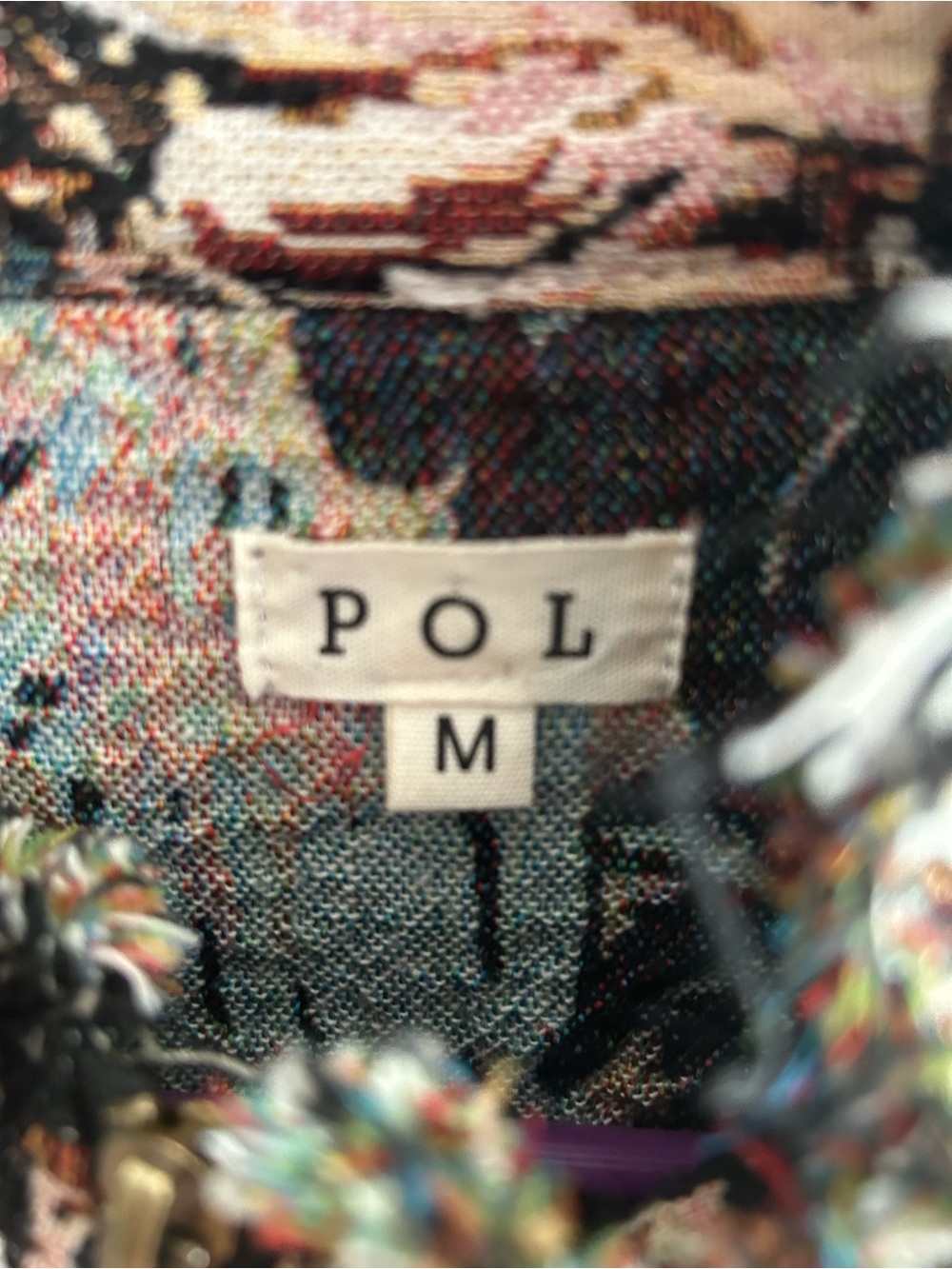 POL Tapestry Floral Utility Jacket in Black & Olive - Picture 4 of 7